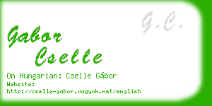 gabor cselle business card