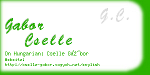 gabor cselle business card